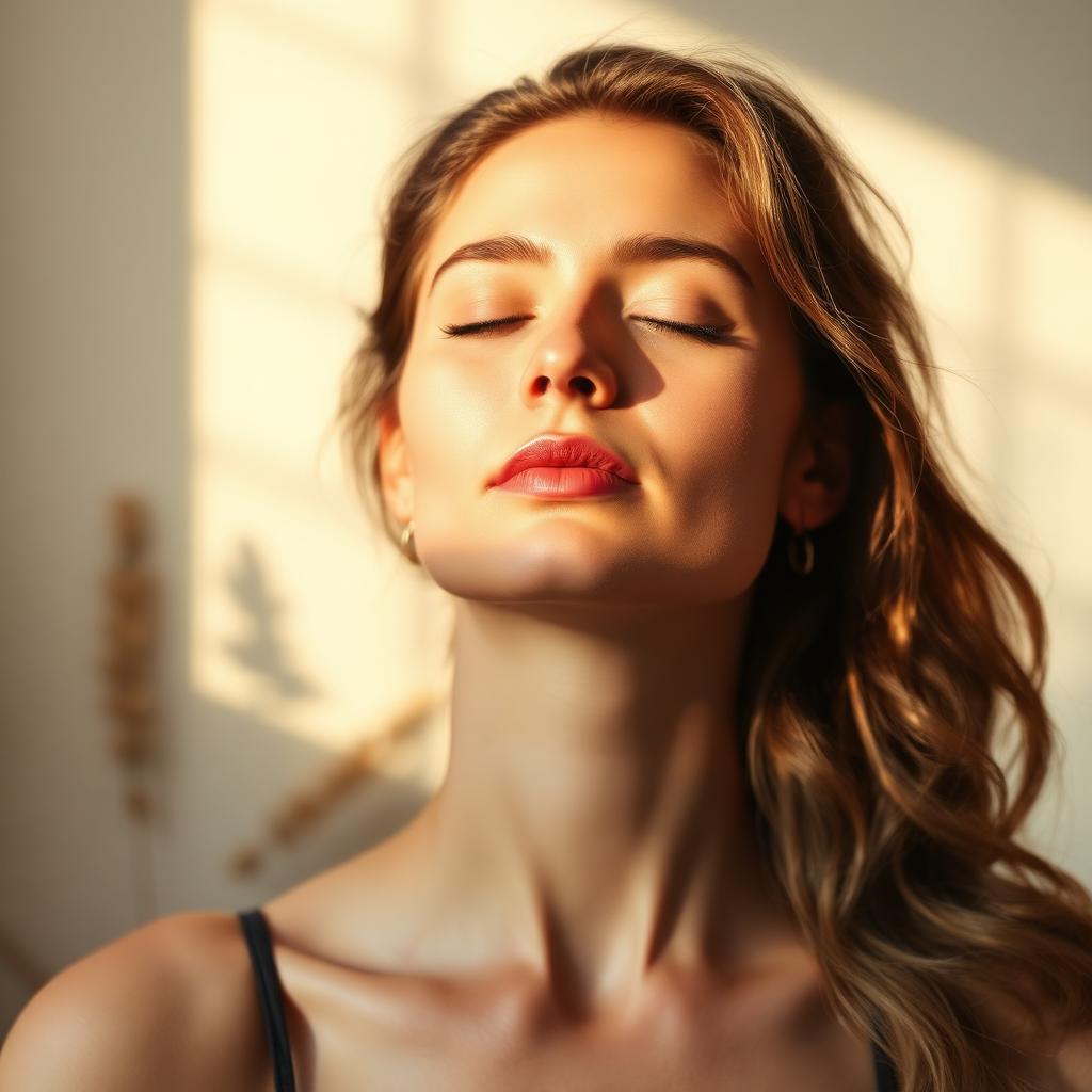 Mujer serena en meditación